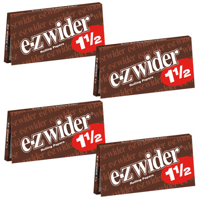 EZ WIDER Rolling Paper 1 1/2 Cigarette Papers (1.5) 96 Leaves (4 Booklets)