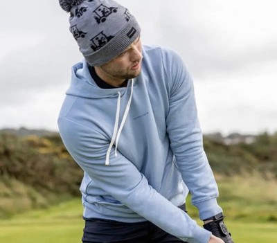 Travis Mathew Coastal Cloud Hoodie Men's Ash Blue Pullover M