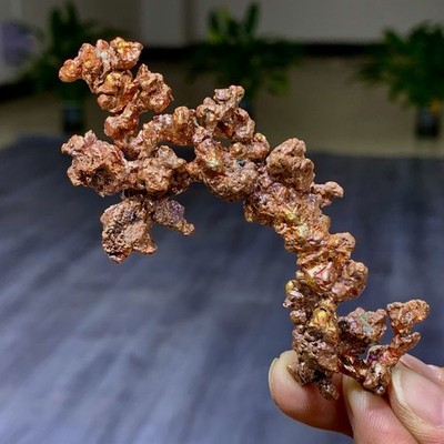 66G Rare!!iridescent Native Copper crystal mineral specimen