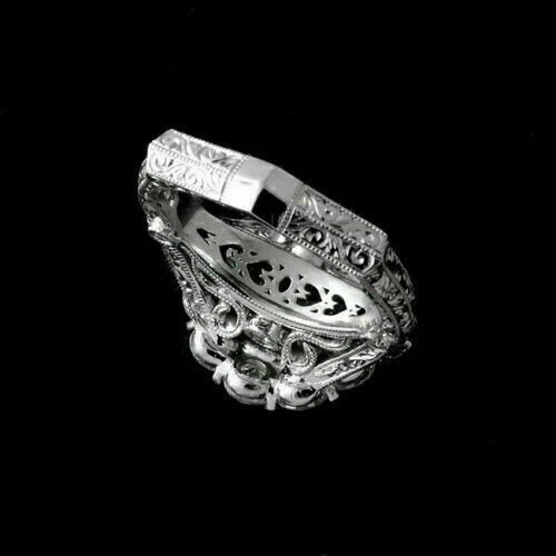 Anello di fidanzamento in filigrana 3 ct zaffiro creato in laboratorio... - Immagine 3 di 3