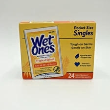 Wet Ones Hand Wipes Singles, Tropical Splash, 24 Ct - One Box