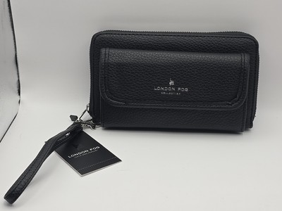 NWT London Fog Fiona Pebble Long Zip Around Front Flap Wristlet