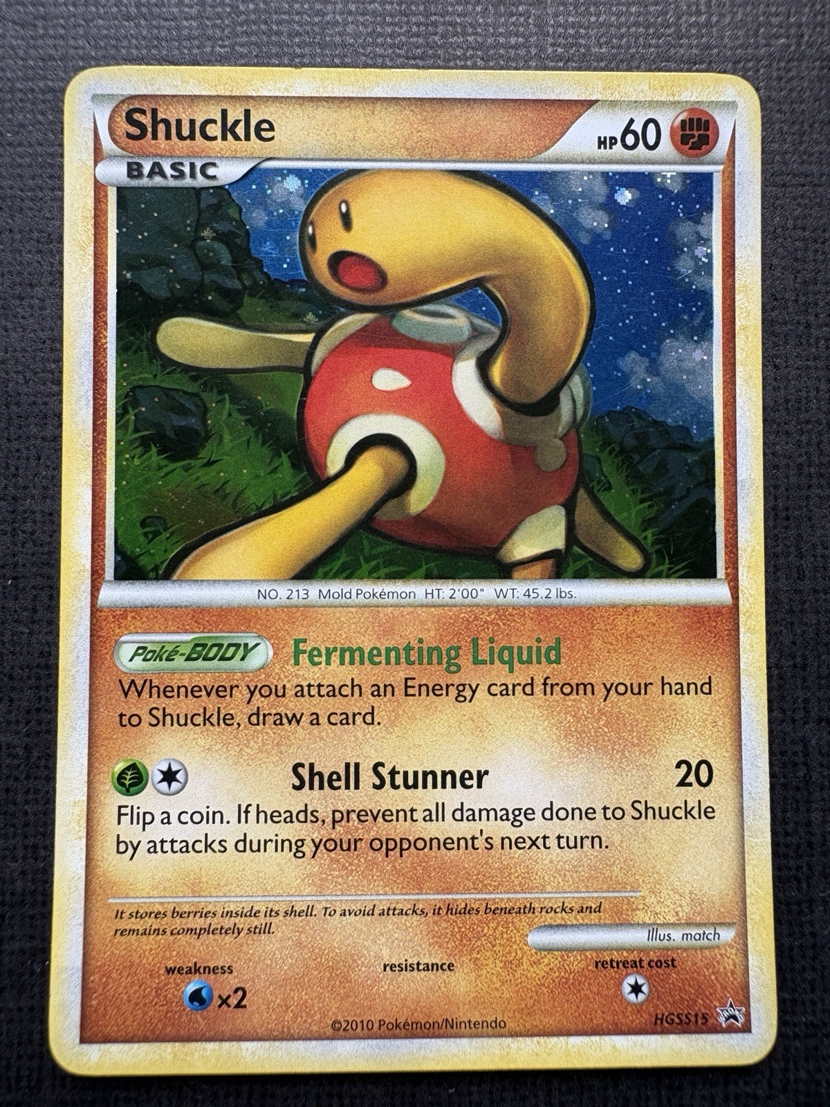 Pokemon TCG Shuckle HGSS15 HGSS Holo Promo English 2010 🌟 [LP+]