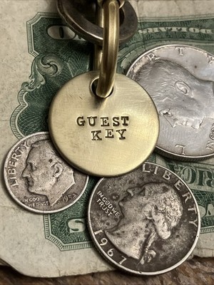 Car Or House Guest Or Spare Key Solid Brass Fob