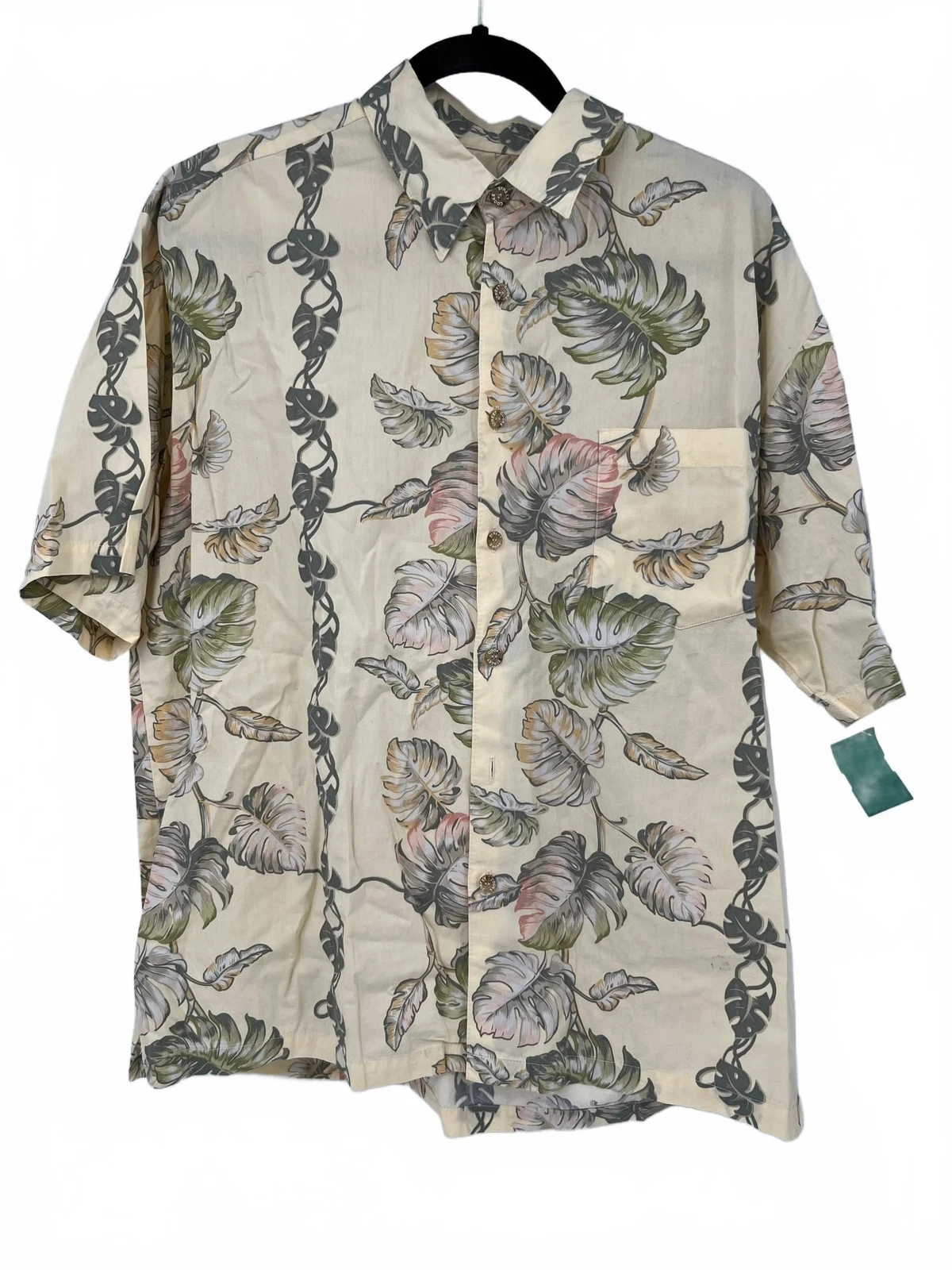 Cooke Street Yellow Floral Short Sleeve Button-Down | Men’s L