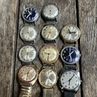 Lot X 11 Vintage Timex Mens Watches Mechanical Hand Wind Automatic Parts As Is