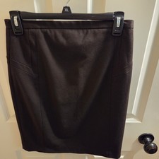 Express Design Studio Womens Straight Pencil Skirt Brown Lined Career Core Sz 2