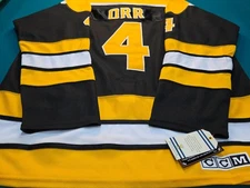BOBBY ORR CUSTOM **XL* RETRO THROWBACK JERSEY, NEW, SEWN QUALITY!