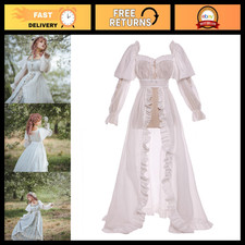 Elegant Women's Regency Over Dress - Jane Austen Inspired Costume Gown