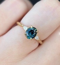 2 Ct Oval Cut Simulated Blue Topaz Wedding Solitaire Ring 14K Yellow Gold Plated