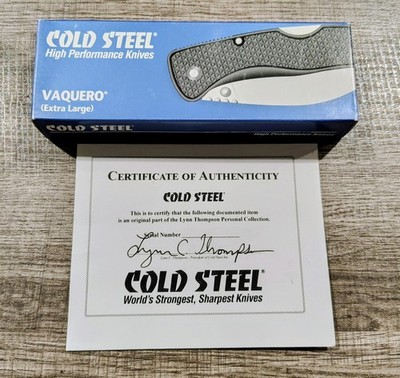 NEW SEALED Vintage Cold Steel Vaquero XL VG1 Steel With Signed COA