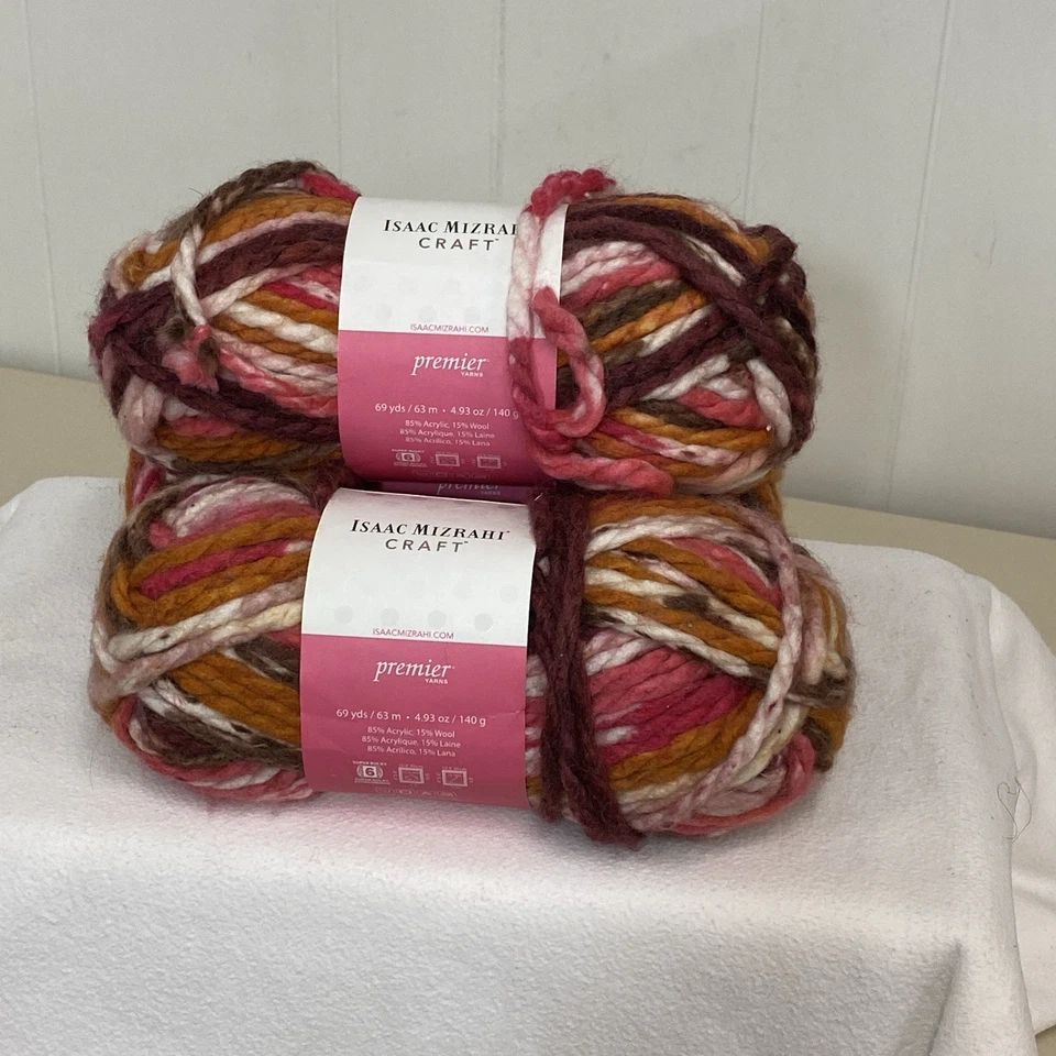 Hilo Isaac Mizrahi Premier 3 madejas Gramercy Park 69 yardas mezcla de lana lote 3 Foto 2 de 4