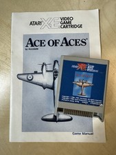 Ace of Aces Atari XE XL Game Cartridge & Manual - Nice Label! image
