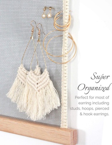 Earring Organizer Holder Display Wall Mount Hanging Jewelry Stud Earrings Nec... - Picture 2 of 6