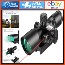 2.5-10x40 Illuminated Mil-dot Scope with Red/Green Laser Combo & Mounts