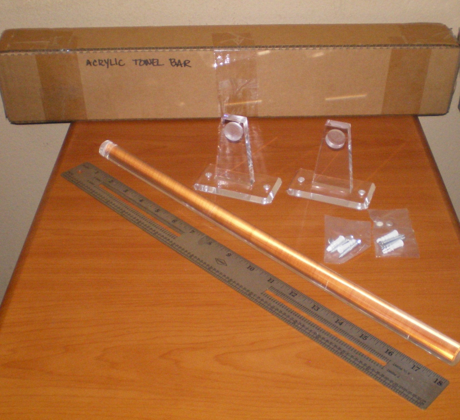 Holder Bar Rod Rack ~ Wall Mount 18 Inch New