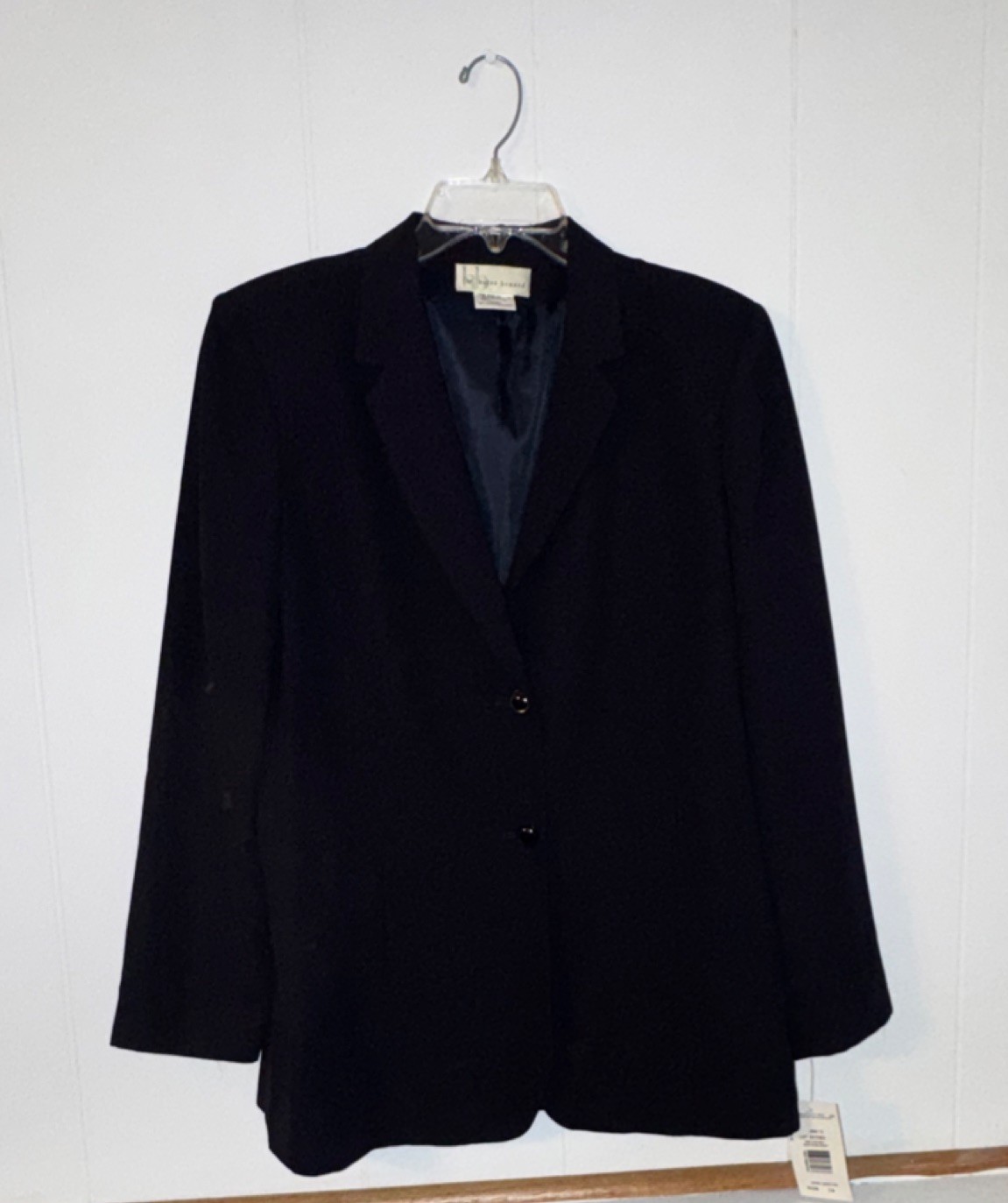 harvé benard Women's Black Suit Jacket Blazer 100% Polyester Size 14