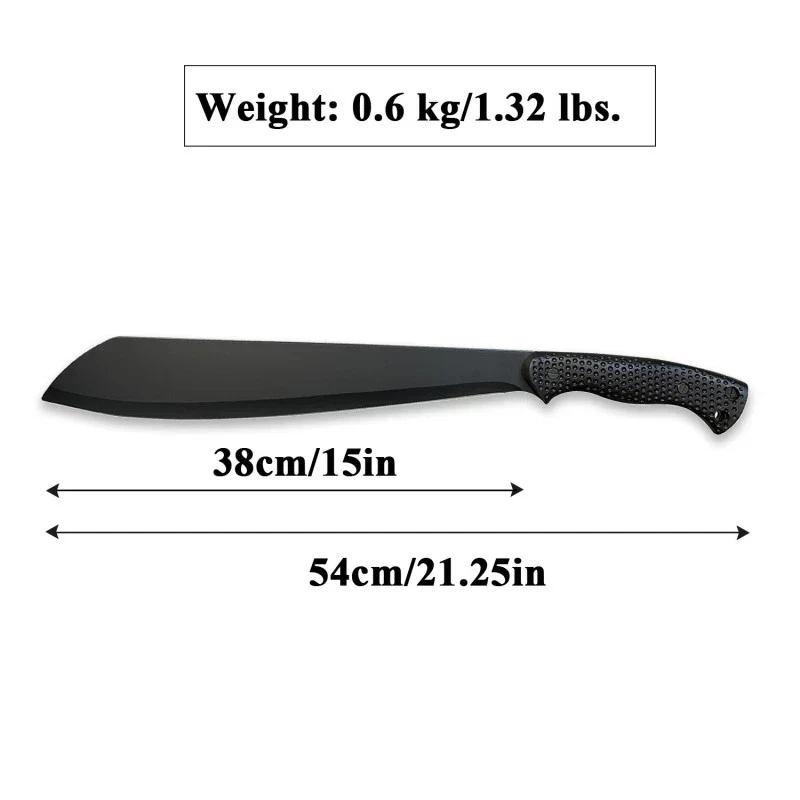 Hoja de acero inoxidable Full Tang 420 de 21 pulgadas, viene con funda, mango antideslizante. Foto 3 de 4