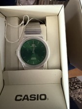 Casio Collection Mens Watch Green Dial Silver Strap MQ-24DA-3A new model