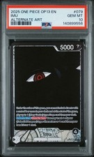 ONE PIECE OP13 CARRYING ON HIS WILL IMU LEADER ALT ART OP13 079 PSA 10 GEM MINT