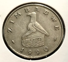 1990  Zimbabwe   50  Cents  Coin - KM#5 -   (IN#16821) - Combined Shipping
