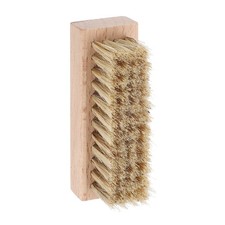 Shoe Cleaning Brush 4"x1" Beech Wood Pig Bristle Boot Polish Brushes, Gray Brown