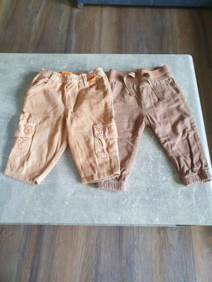 Lupilu Disney 2x Baby Cargo-Hose Cord Beige Gr. 74 elastischer Bund