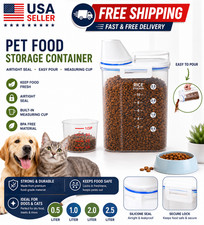 Pet Food Storage Container Airtight Moisture Proof with Measuring Cup 1.5/2KG