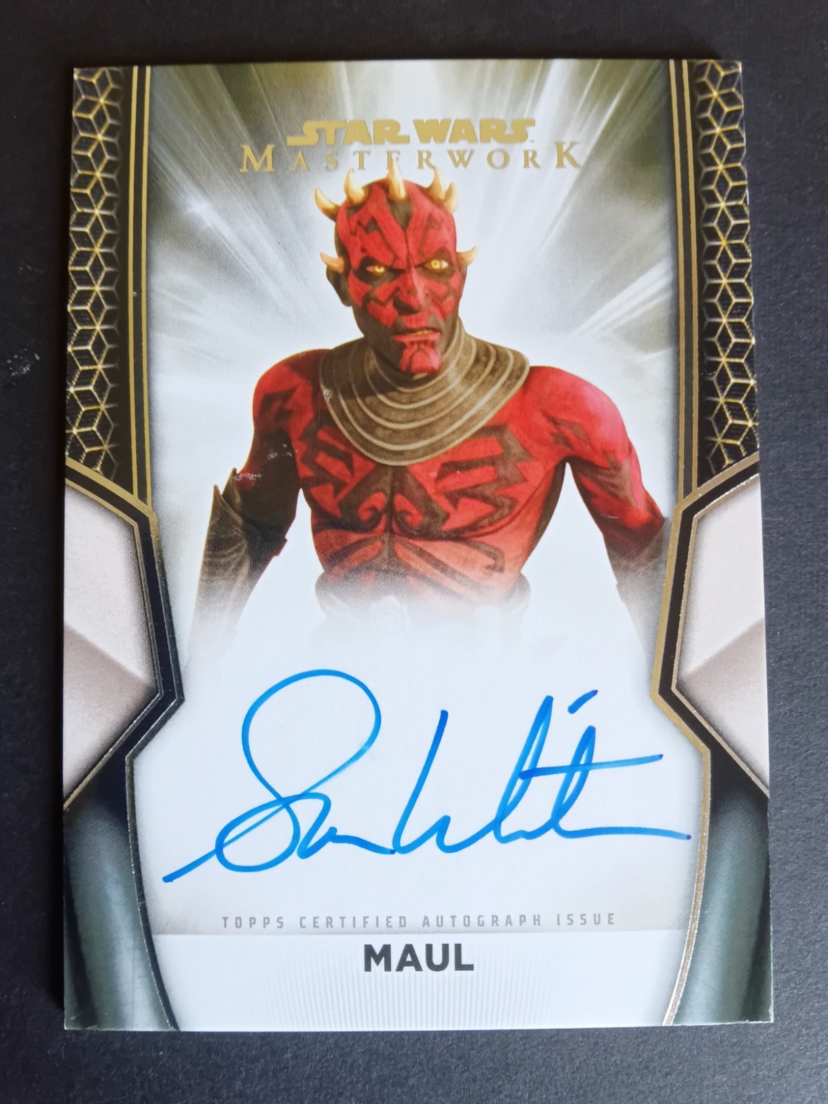 2025 Topps Star Wars Masterwork MAUL On-Card Auto Sam Witwer A-SW Autograph view 4