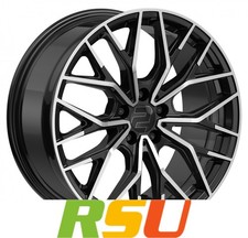 2DRV WH37 schwarz hochglanzpoliert 8x18" ET40 LK5 108 ML 72.6 Alufelgen 18 Zoll