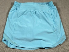 Lululemon Hotty Hot High Rise Skirt Swift Womens 8 Blue Skort Gym Tennis