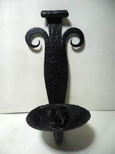 Einzigartege Wandkerzenhalter Eisen Hammerschlag Metall schwarz