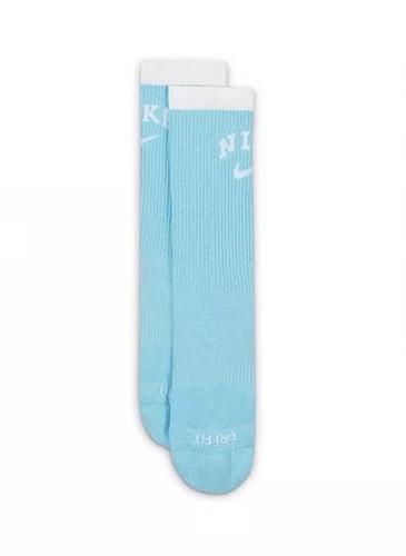 Men Nike Everyday Plus Cushioned Crew Socks 3 Pack Sky Blue Red Size Large 8-12 - Picture 12 of 12