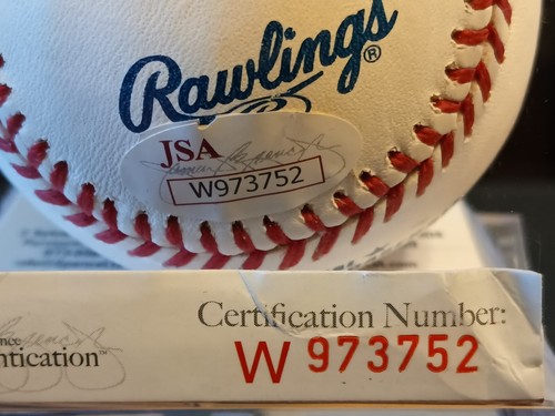 JOSE PERAZA-Cincinnati Reds 'MLB Debut 8-10-15' Signed OML Baseball (JSA COA) - Picture 5 of 8
