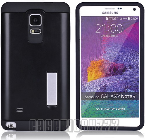 For Samsung Galaxy Note 4 kickstand hybrid hard silicone shockproof case skin IV - Picture 4 of 15
