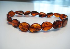 Genuine Cognac Amber Baltic Amber Bracelet 7 in  