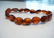 Genuine Cognac Amber Baltic Amber Bracelet 7 in !!!
