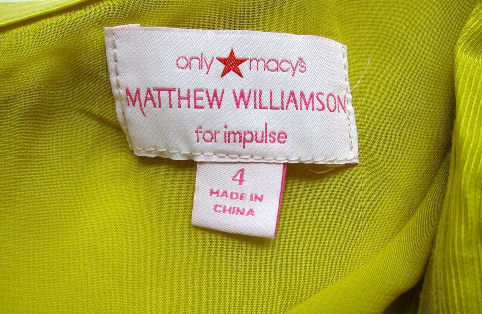 Vestido Matthew Williamson For Impulse amarillo fruncido con un hombro vaina 4 Foto 3 de 4