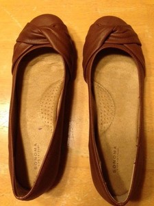 sonoma leather ballet flats