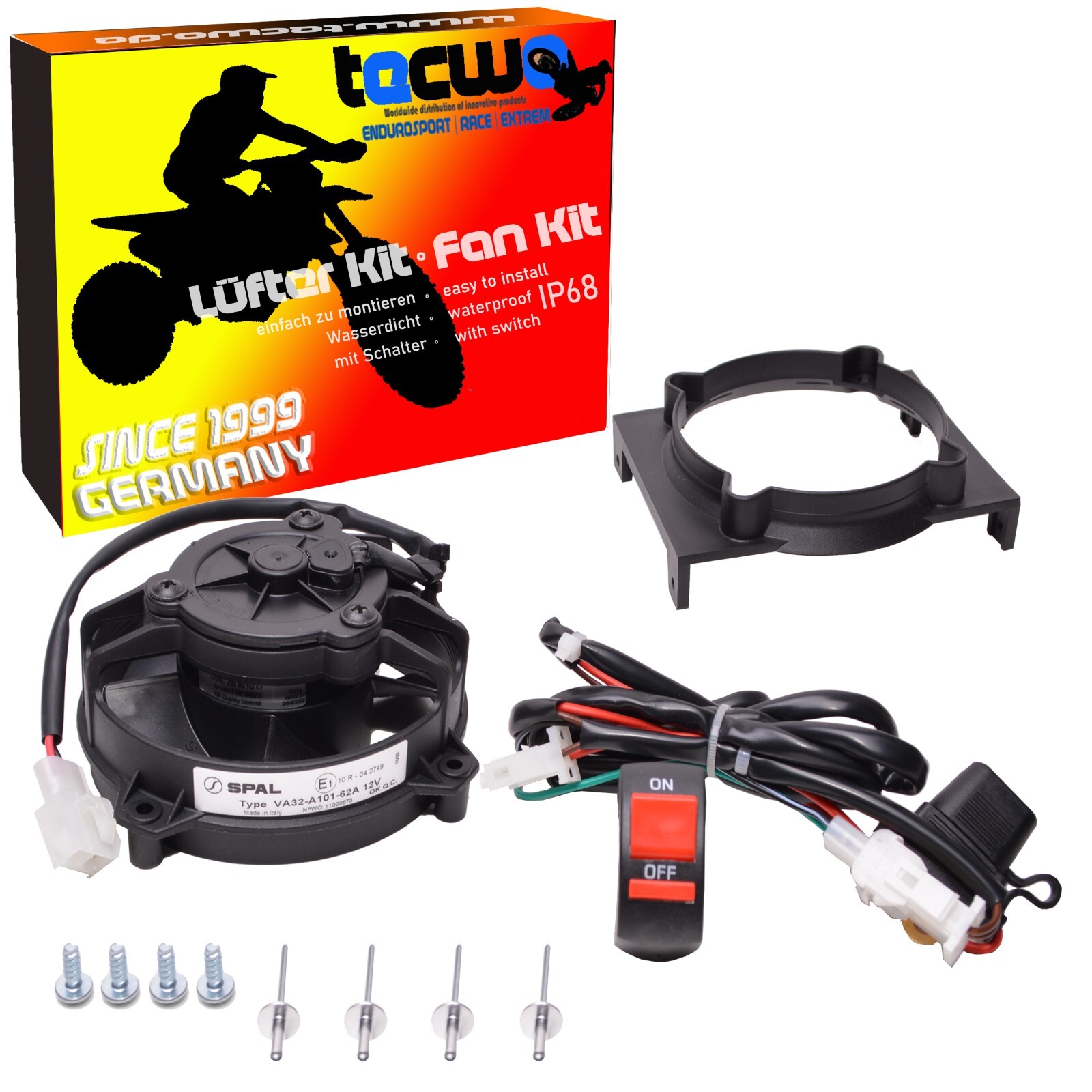 Enduro Lüfterkit 24 Takt Ventilator SET mit Schalter für BETA RR 2010-2019