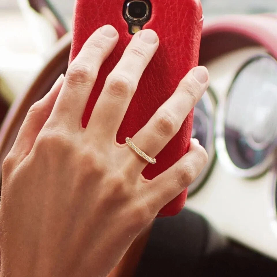 Eternity 1ct Lab Created Engagement Ring 18K Gold D Colour Diamond Test Pass US6 - Image 4 of 4