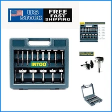 Versatile 16-Piece Forstner Bit Set - Hex Shank for Secure and Easy Drilling