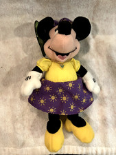 Disney Minnie Mouse with August Birthstone Necklace Bean Bag - NWT