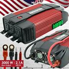 Audiotek 3000W Watt Power Inverter Dc 12V Ac 110V Car Converter Usb port Charger