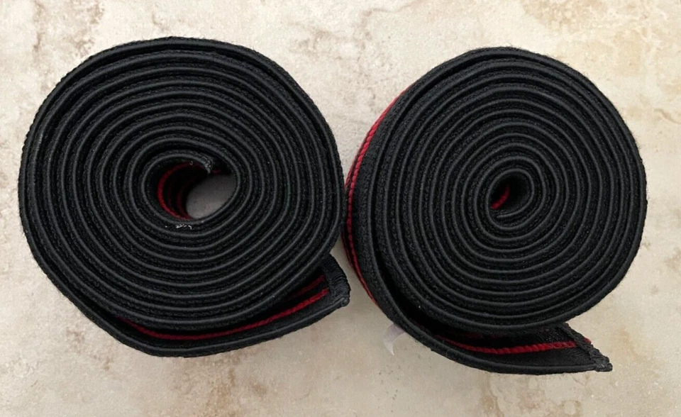 Schiek Red & Black Knee Wraps - 78" Length x 3" Model 1178B - Image 3 of 4
