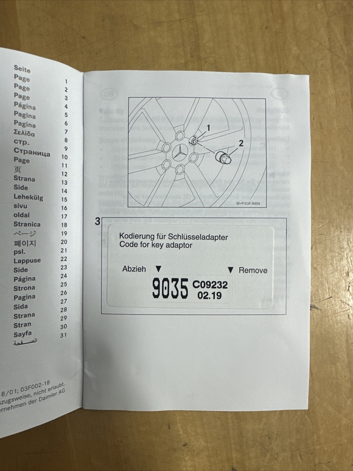 OEM MercedesBenz Wheel Lock Kit A000 990 98 19 New Style Chrome Tip