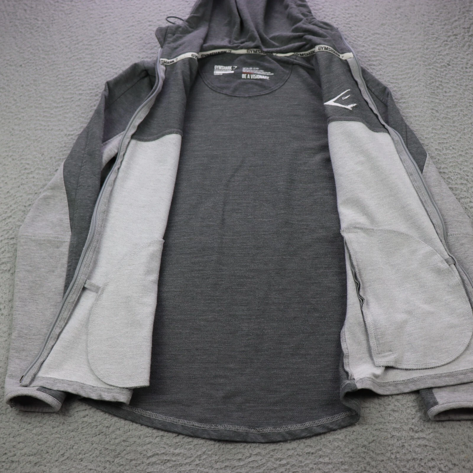 gymshark full zip hooded athletic workout logo jacket