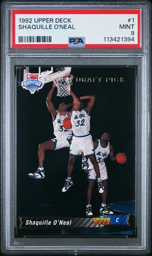 1992 Upper Deck #1 Shaquille O'neal RC PSA 9 Mint