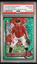 CUTTER COFFEY 2022 Bowman Chrome BDC200 Green Sparkle Refractor RC /99 Boston 