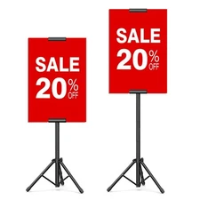 Double-Sided Tripod Poster Stand 24"x36" Sign Holder Floor Stand Display